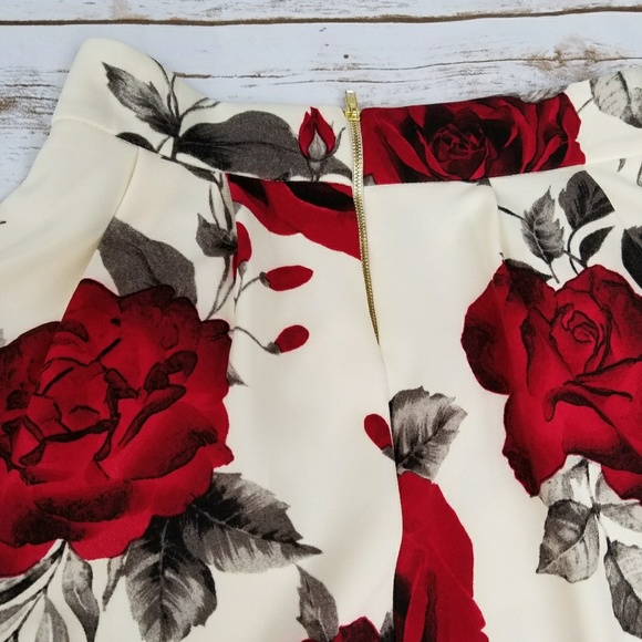 *LAST ONE* Red Rose High-Waisted Skirt - Picture 5 of 5